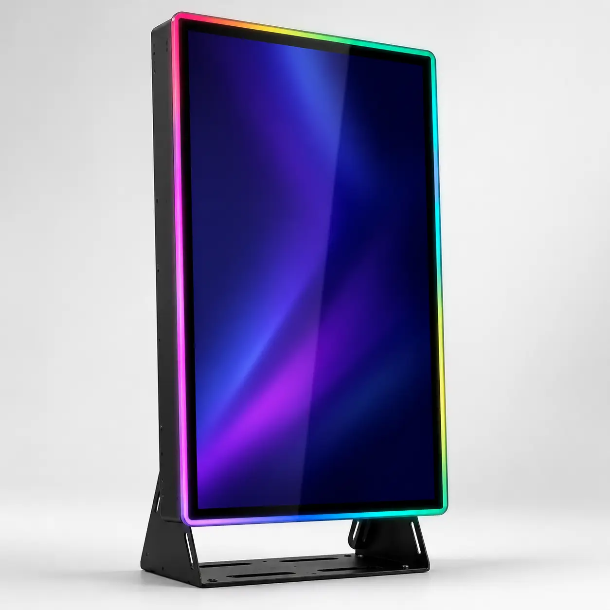 Vertical illuminated gaming touch monitor
