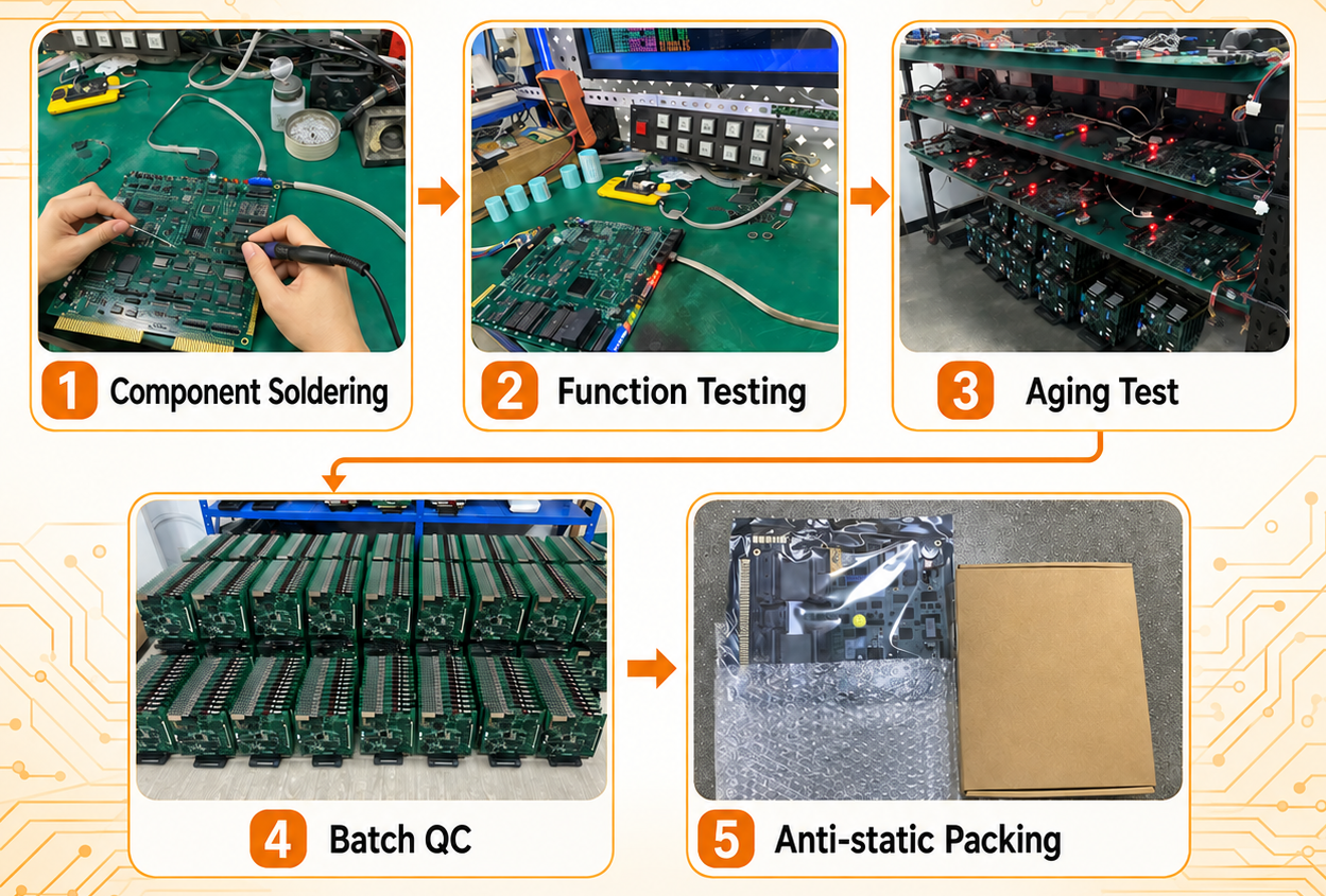 Skill game mainboard production workflow